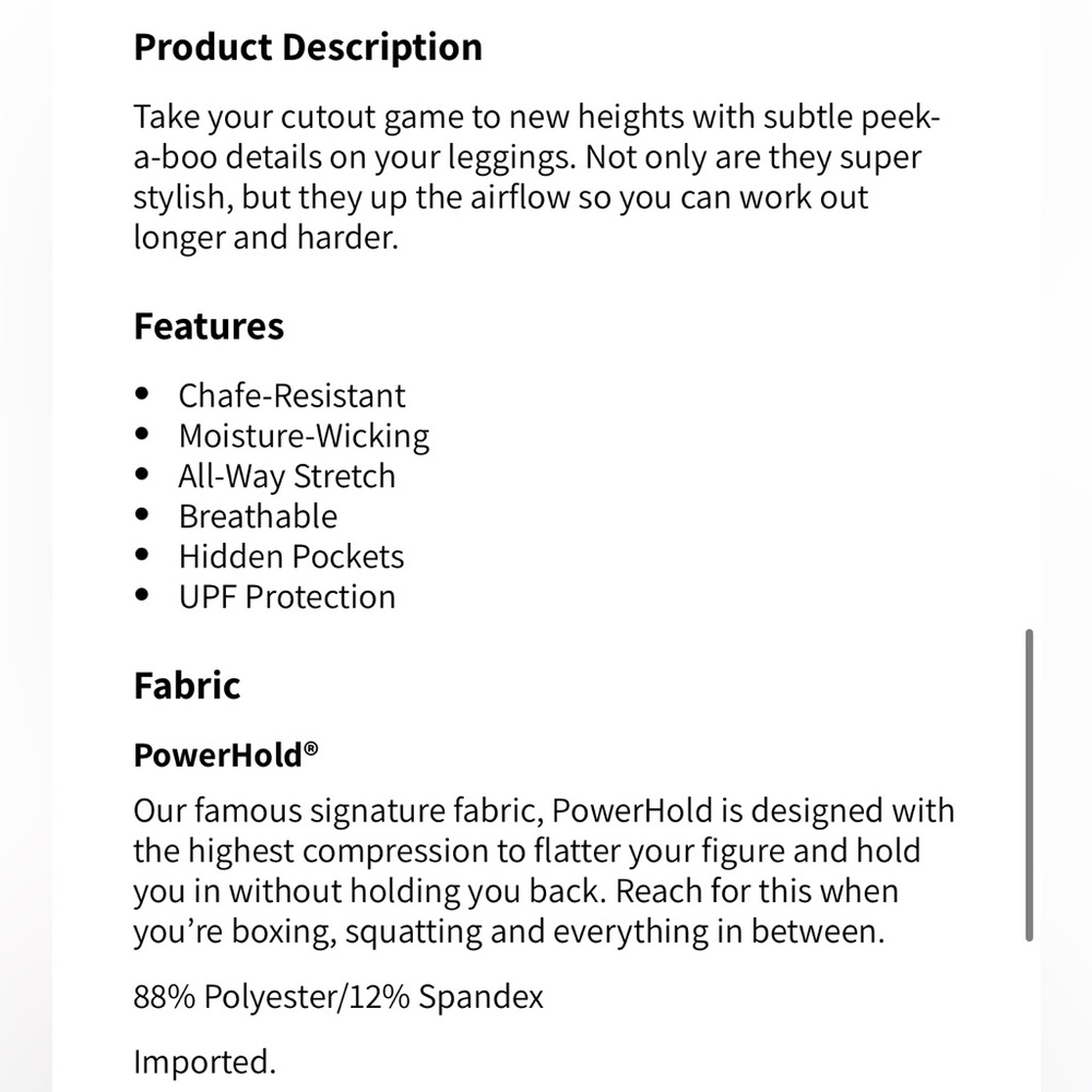 Fabletics Blue Salar Peek-A-Boo Statement Powerho… - image 6